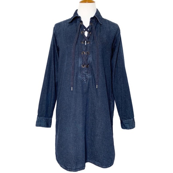 Polo Ralph Lauren Dresses & Skirts - SOLD-Polo Long Sleeve Indigo Denim Pullover ShirtDress